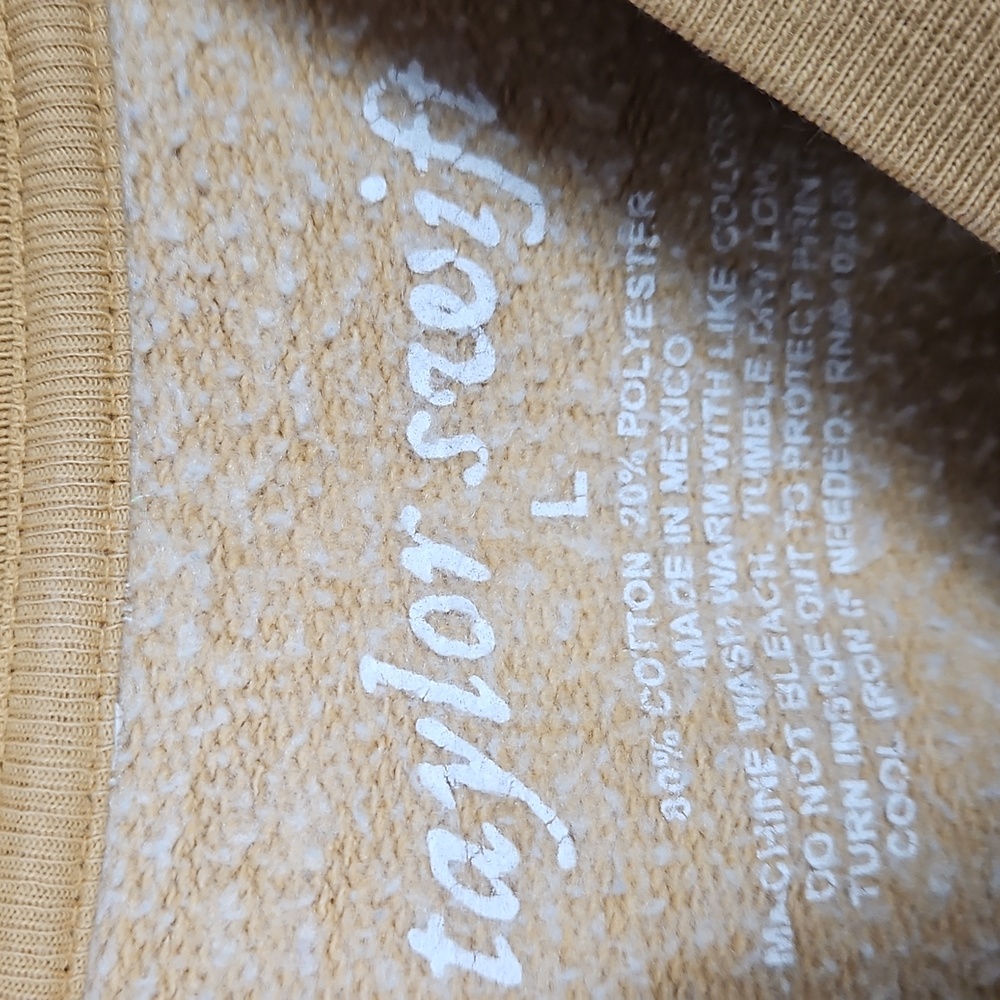 Taylor Swift Folklore Era Still On That Tightrope Crewneck Yellow Size L - Picture 2 of 8